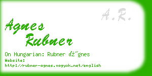 agnes rubner business card